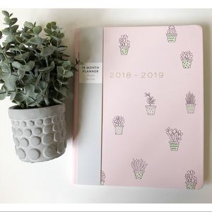 Baby Pink & Succulent 2018-2019 Planner